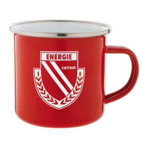 Metallbecher Emaille Energie Cottbus